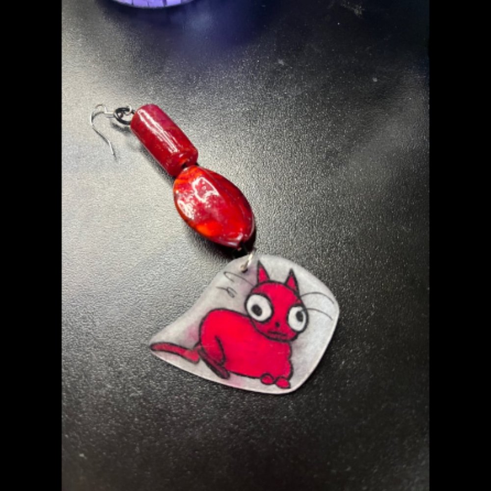 Funny Cat ACCENT Earring